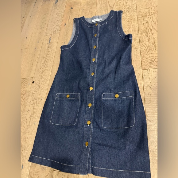 Petal & pup Denim Button-Down Dress - Picture 2 of 2